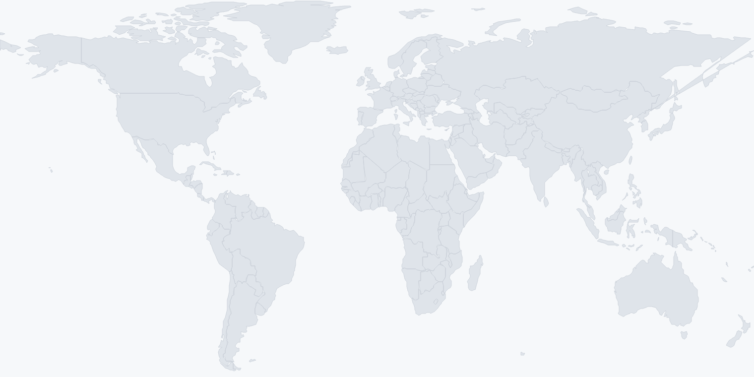 World map showing the home countries of GCI World outstanding students